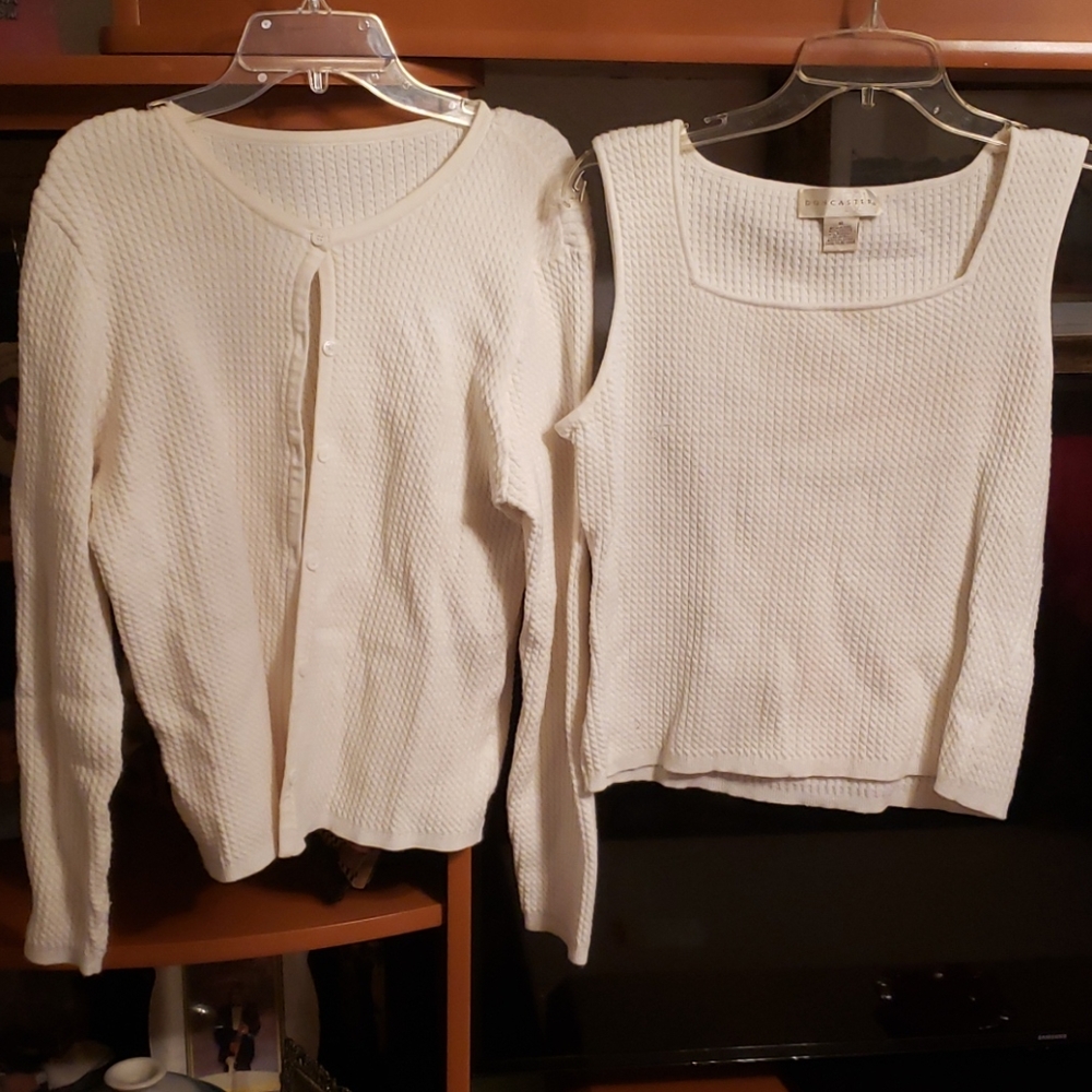 Matching sweater and under shirt